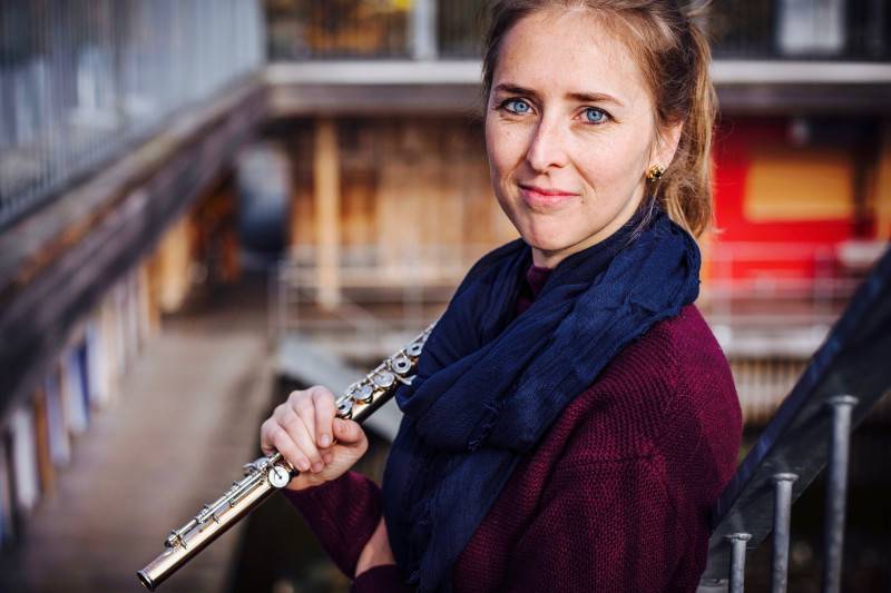 Mirjam Lötscher unterrichtet beim querwind Flötenfestival der BDB-Musikakademie.
