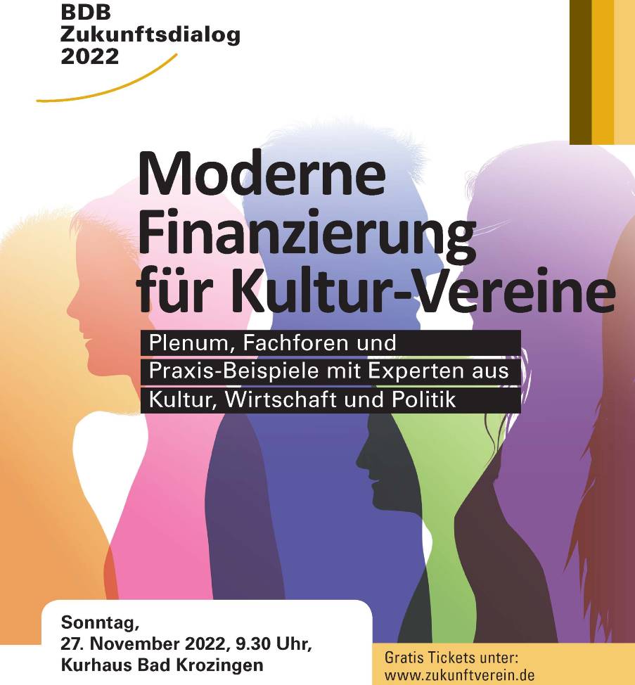 BDB Zukunftsdialog 2022 Moderne Finanzierung für Kultur-Vereine.